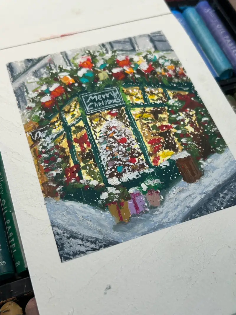 문교,오일파스텔,포스카,마카,크리스마스