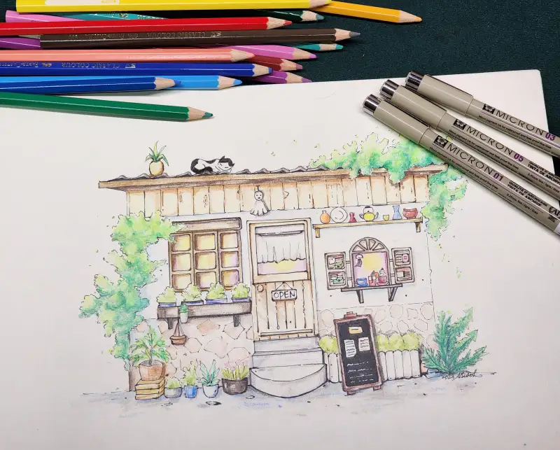 사쿠라마이크론라이너펜,파버카스텔색연필