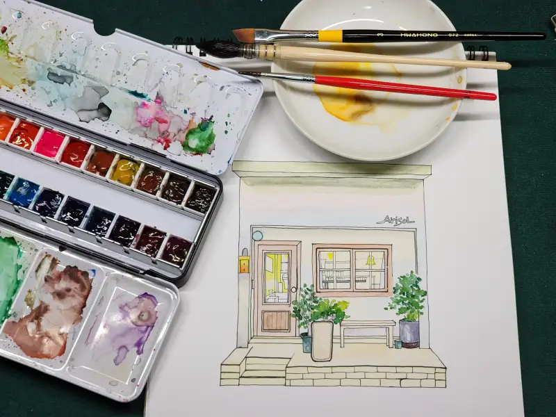 신한전문가용물감,화홍붓,라파엘붓