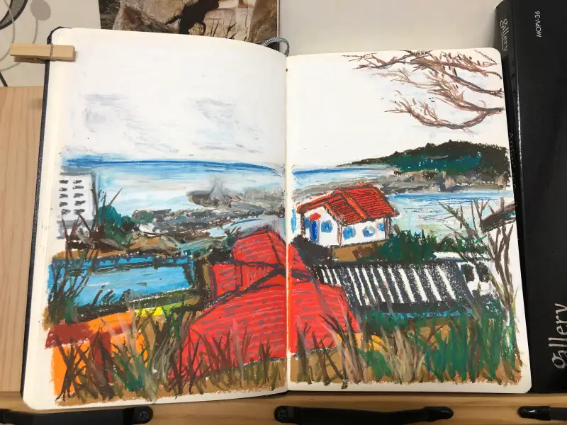 드로앙로그,화방넷드로잉로그,오일파스텔