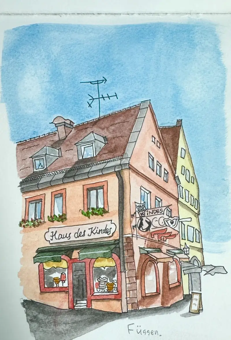 화방넷드로잉로그,수채화,독일