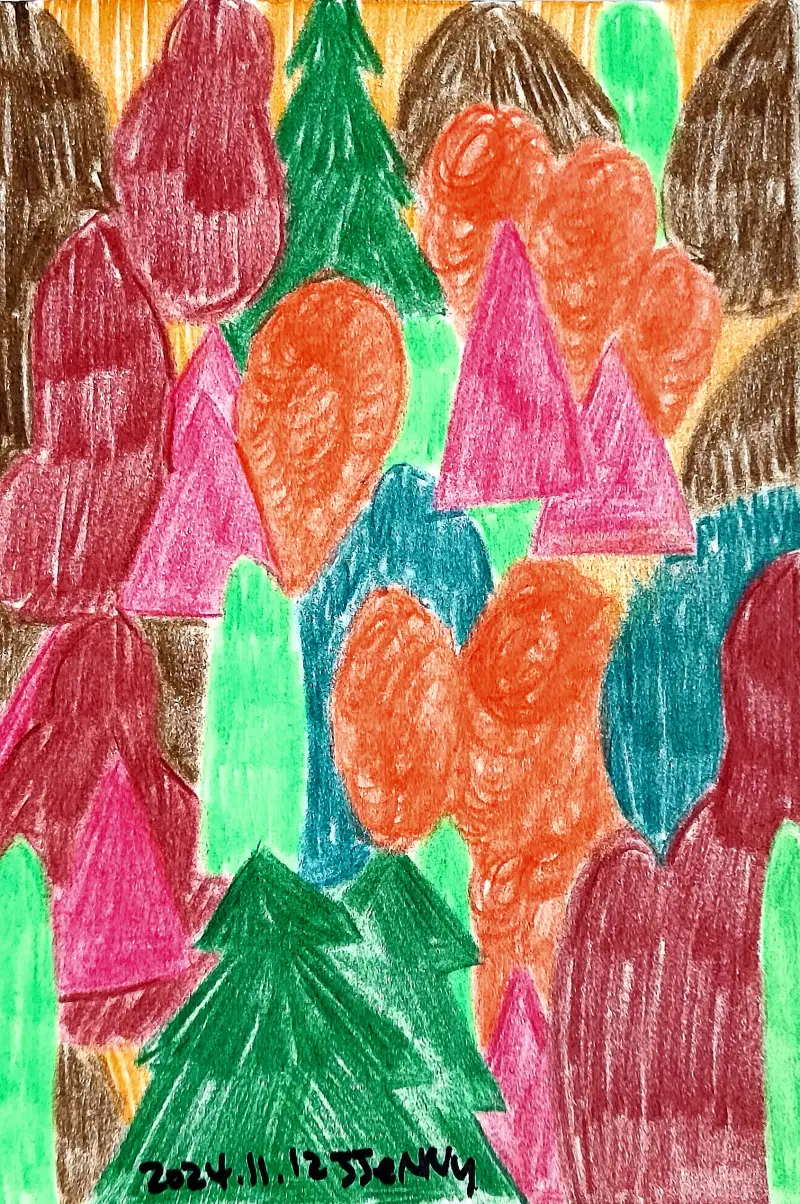 드로잉로그,화방넷드로잉로그,색연필