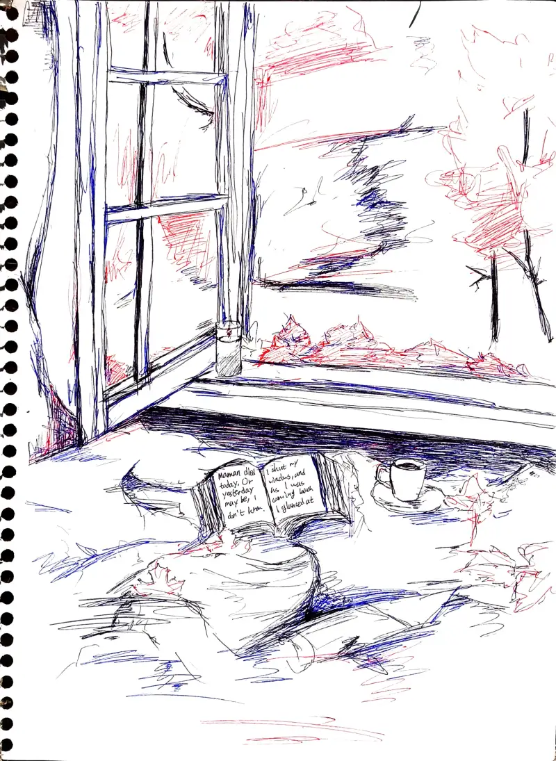 볼펜,가을,러프