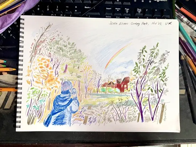 색연필드로잉,여행드로잉,풍경드로잉,프리즈마유성색연필