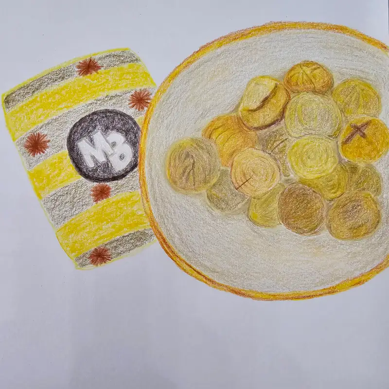 가을,간식,가을간식,색연필그림,손그림,음식그림,음식일러스트