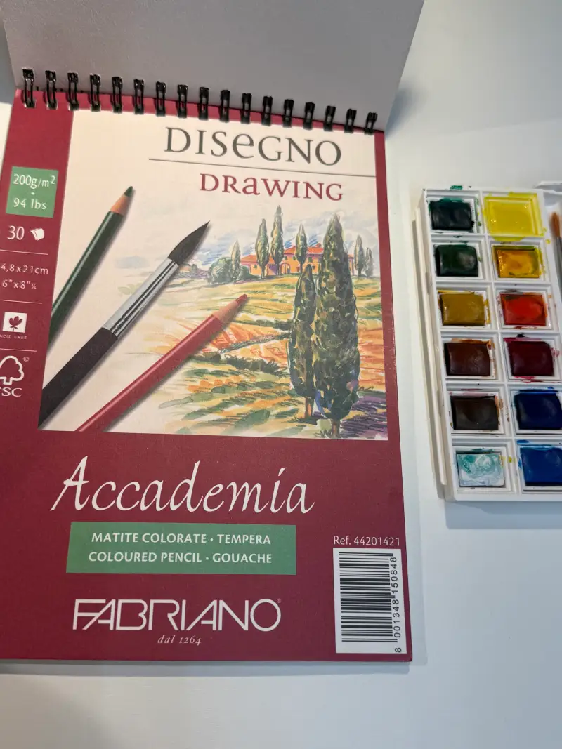 파브리아노아카데미아드로잉북,윈저앤뉴튼코트만고체물감