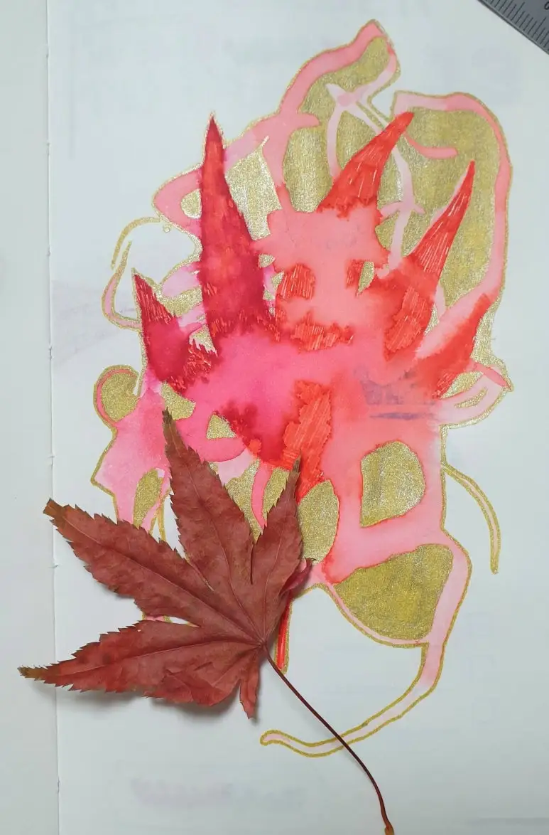 모나미플러스펜,단풍