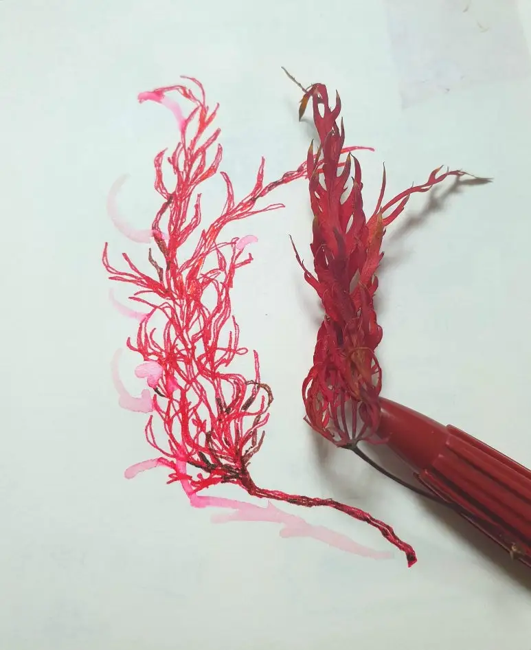 모나미플러스펜,이름모를단풍,와인컬러