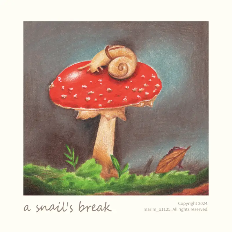 달팽이,자연일러스트,프리즈마색연필