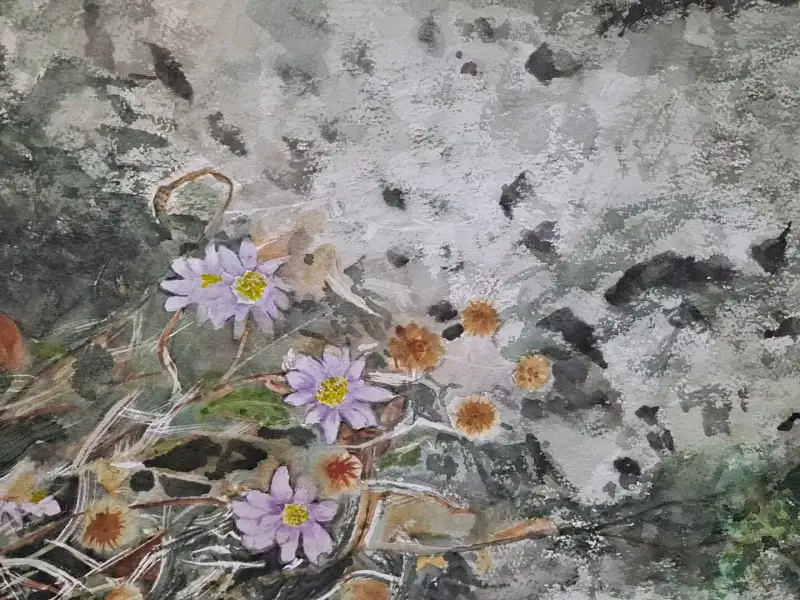 드로잉로그3기,가을2,수묵화느낌,신한물감,캔손헤르티지