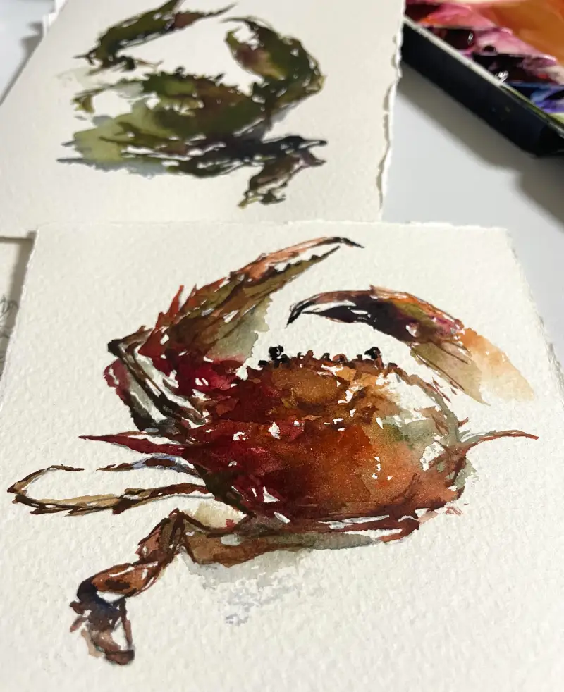 미젤로골드미션,수채화물감,수채화그림