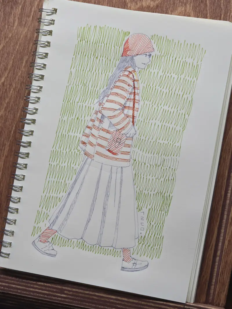 드로잉로그,화방넷드로잉로그,가을,가을옷