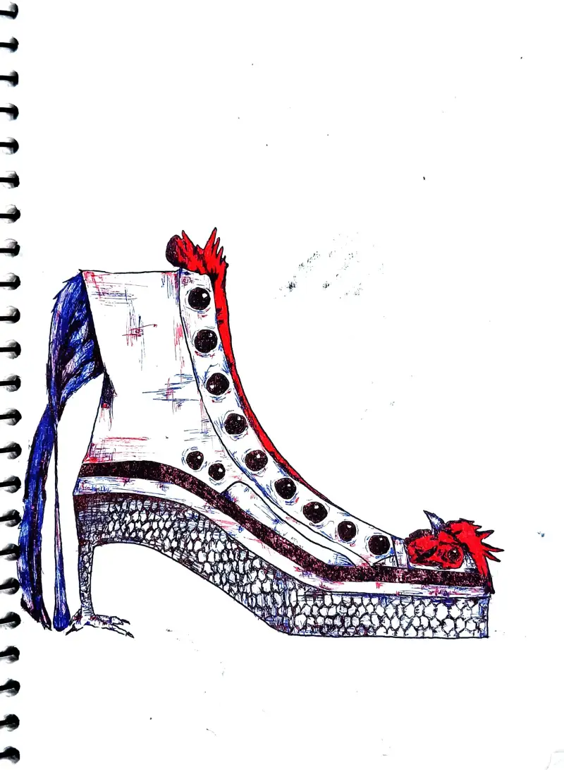 닭,신발,볼펜,삼색볼펜,구두