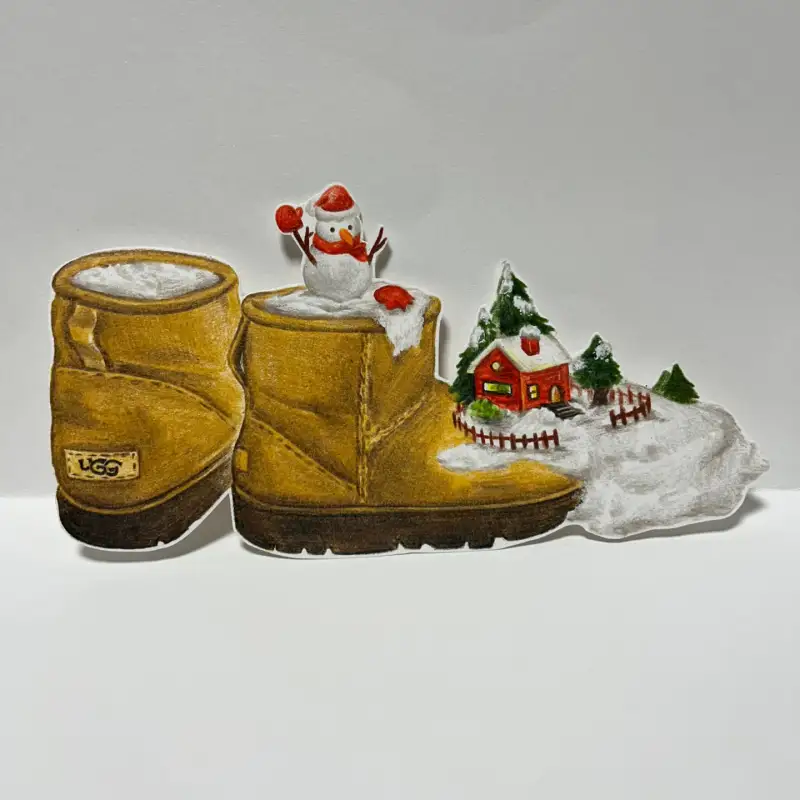 어그부츠,눈사람,겨울,크리스마스,어그,일상그림,손그림