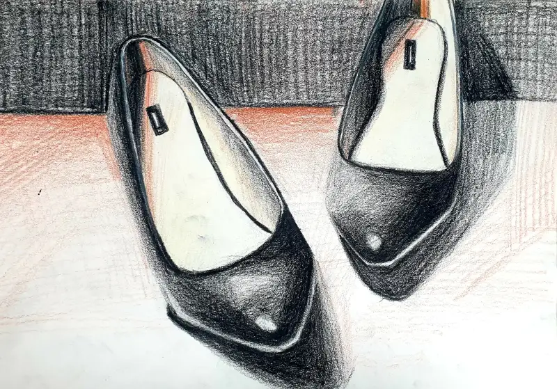 색연필,구두,신발,드로잉로그,드로잉