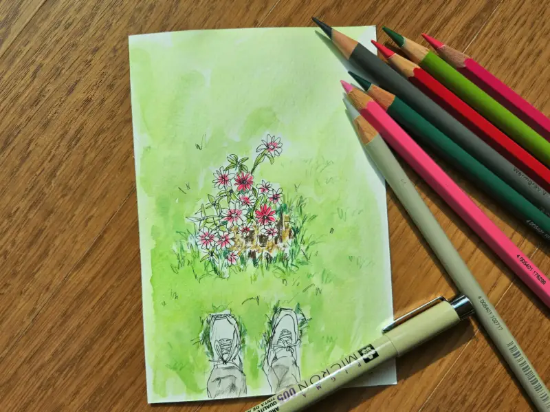 화방넷드로잉로그,드로잉로그,사용한재료,파버카스텔,화홍,미젤로,사쿠라피그마