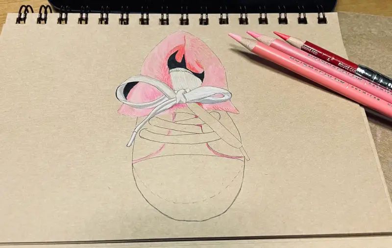 화방넷,화방넷드로잉로그,화방넷드로잉로그3기,색연필드로잉,신발그리기