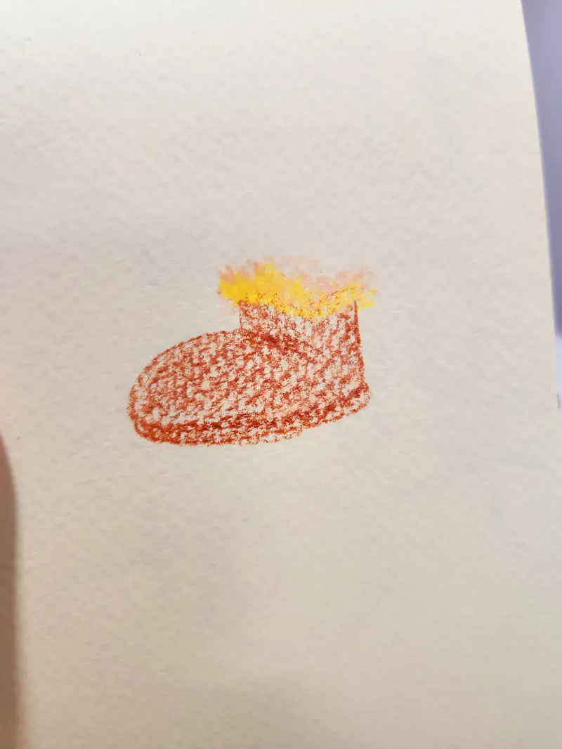 드로잉로그,신발그리기,털신발