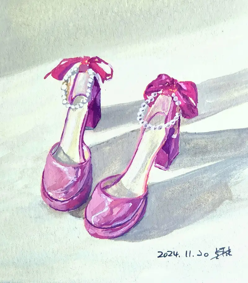 화방넷드로잉로그,드로잉로그,신발,구두,과슈,미젤로과슈