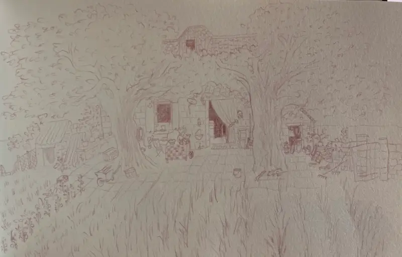 색연필,장자크삽화