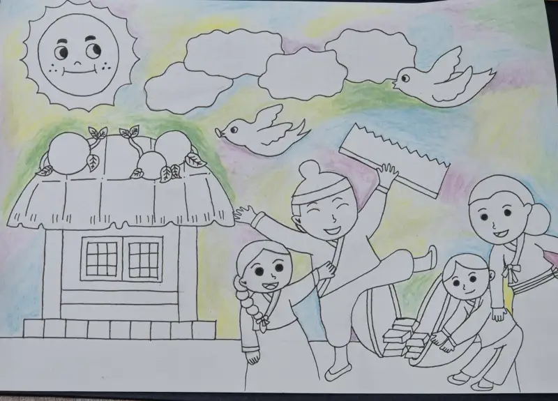 화방넷드로잉로그,흥부와,놀부,인생역전,파버카스텔,수채색연필