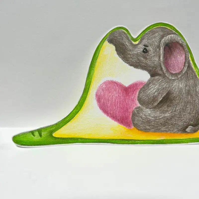 코끼리,일러스트,손그림,청년작가,일러스트레이터