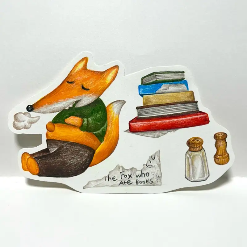 드로잉로그,책,동화책,책먹는여우,여우,책일러스트