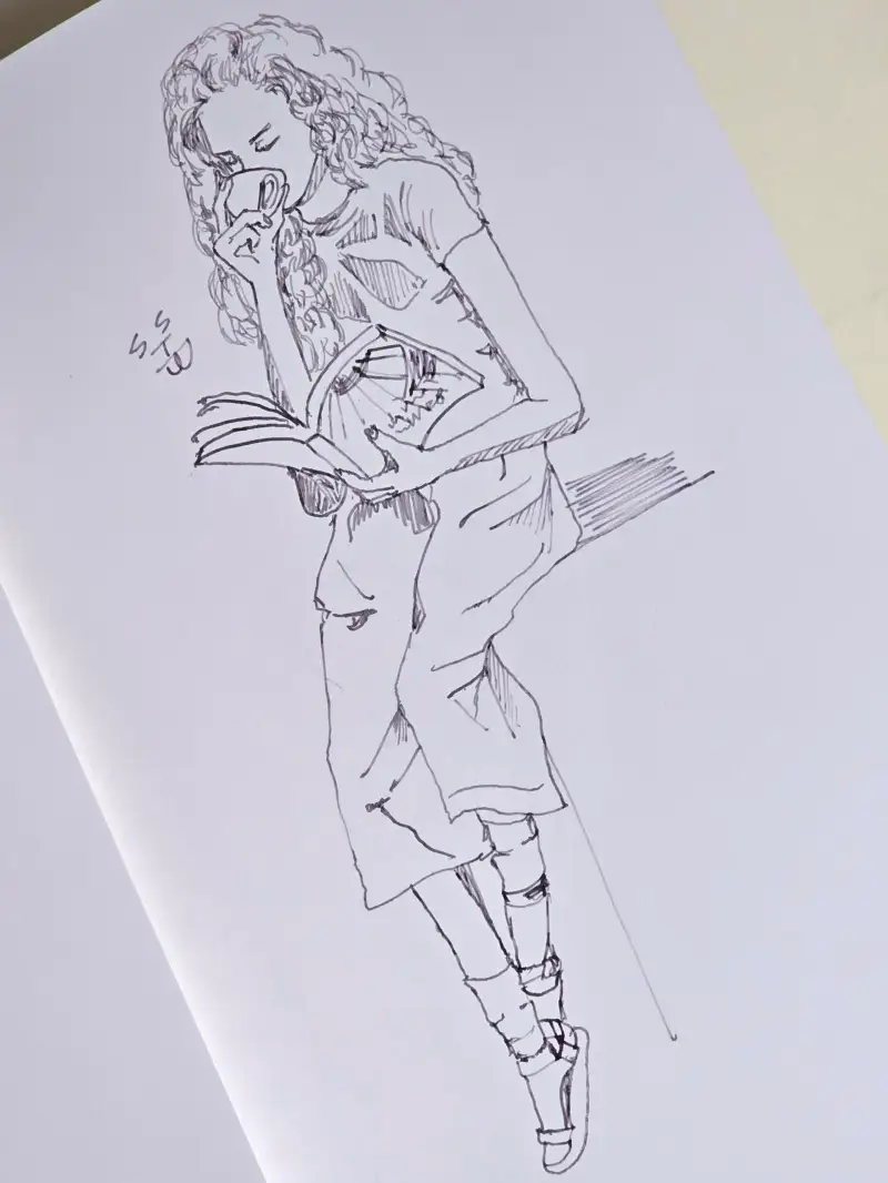 드로잉로그,화방넷드로잉로그,책,커피,휴식