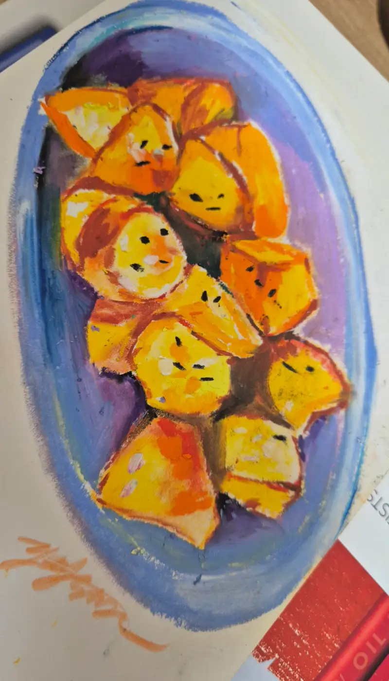 드로잉로그,오일파스텔,겨울간식