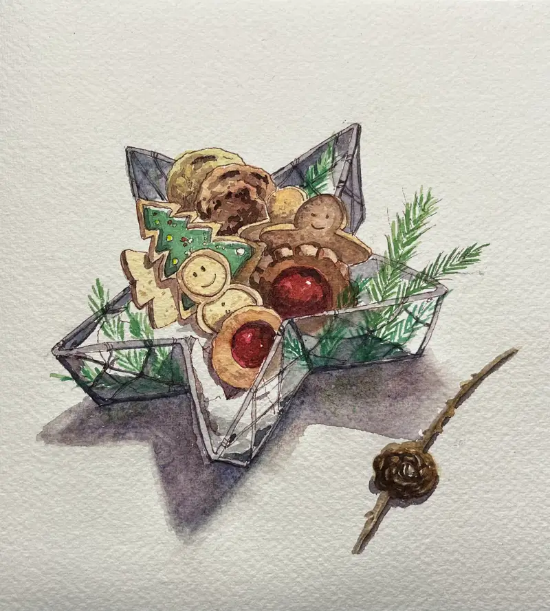 화방넷드로잉로그4기,겨울간식그리기