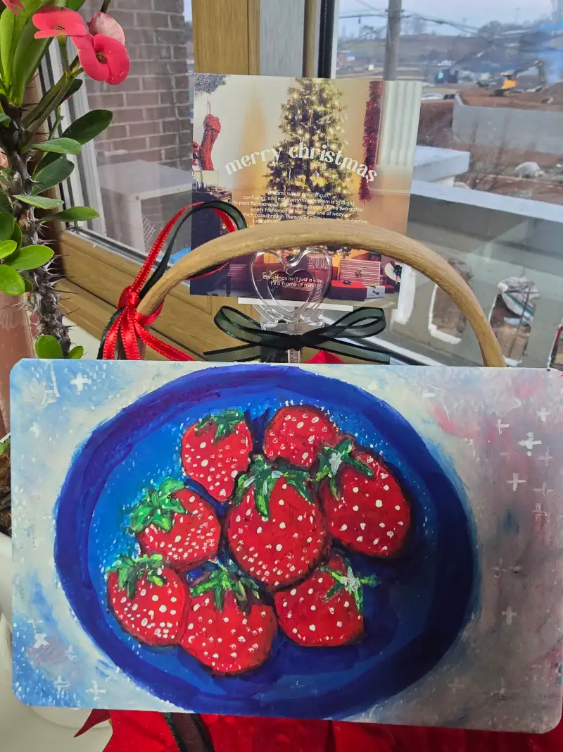 겨울간식,오일파스텔,마카,과슈