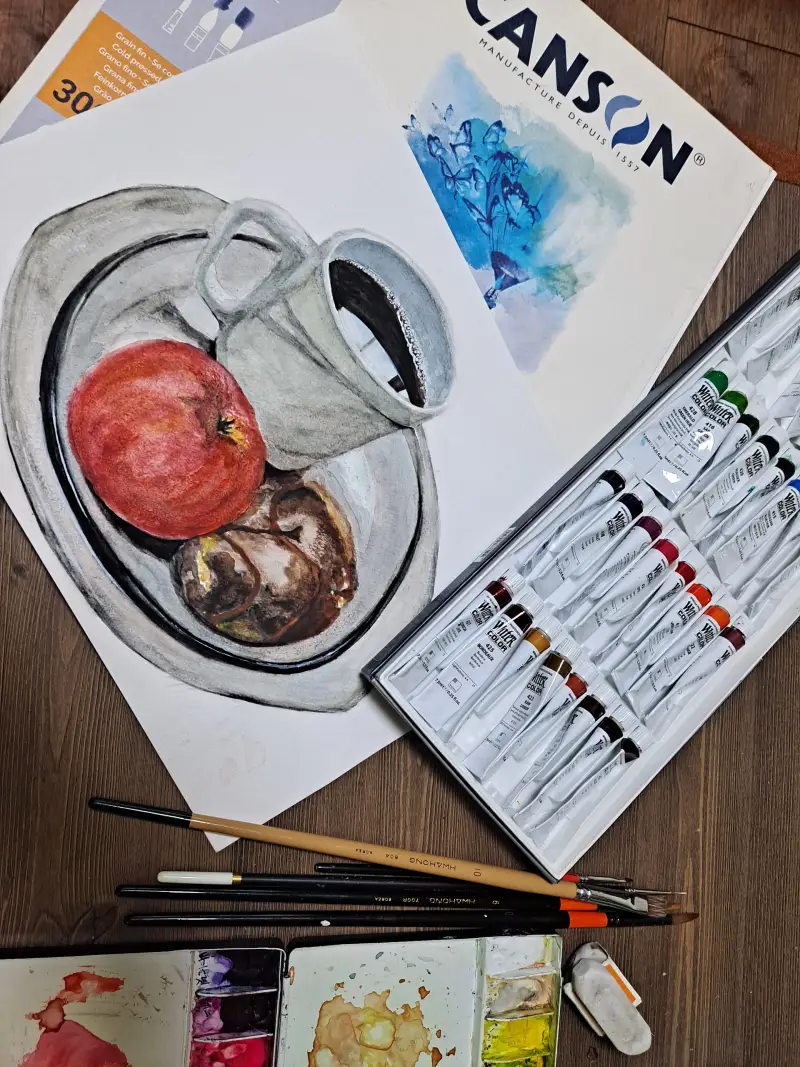 화홍붓,신한물감,떡지우개,캔손화지