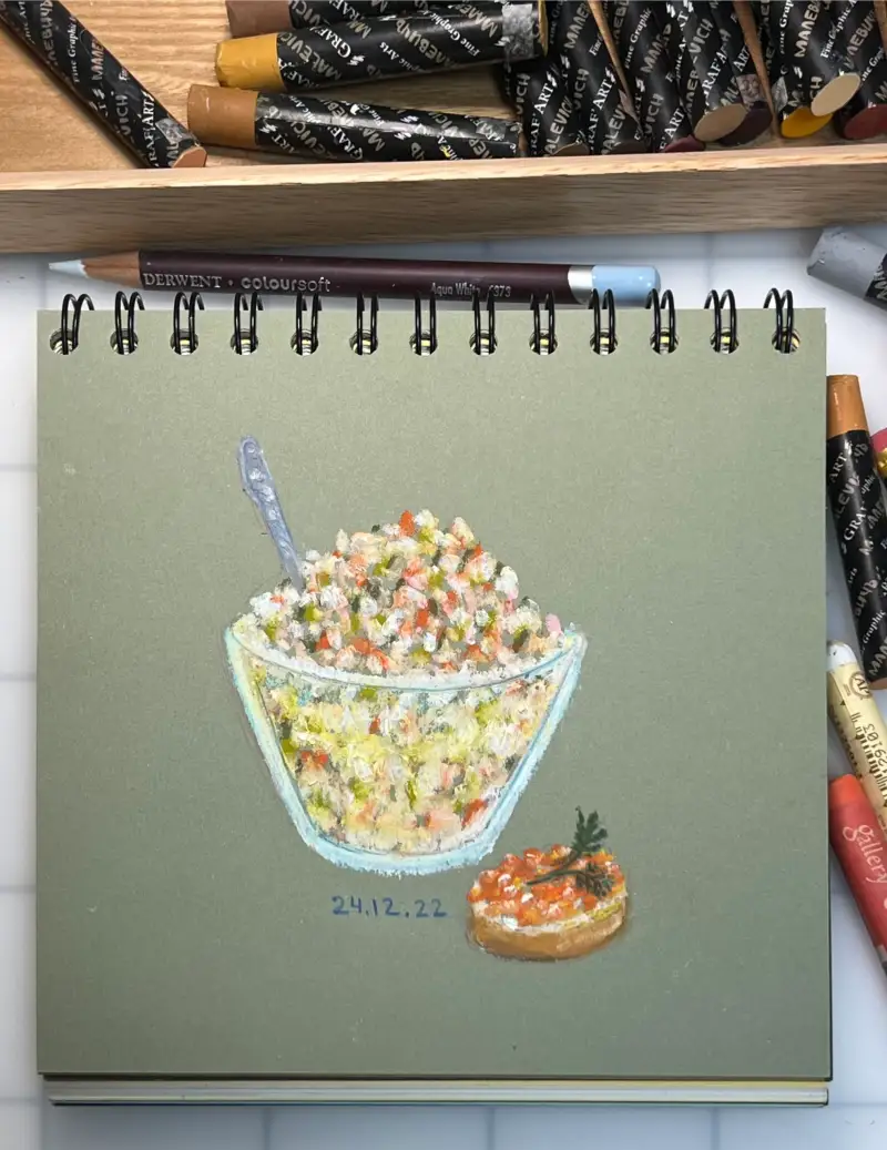 오일파스텔,러시아