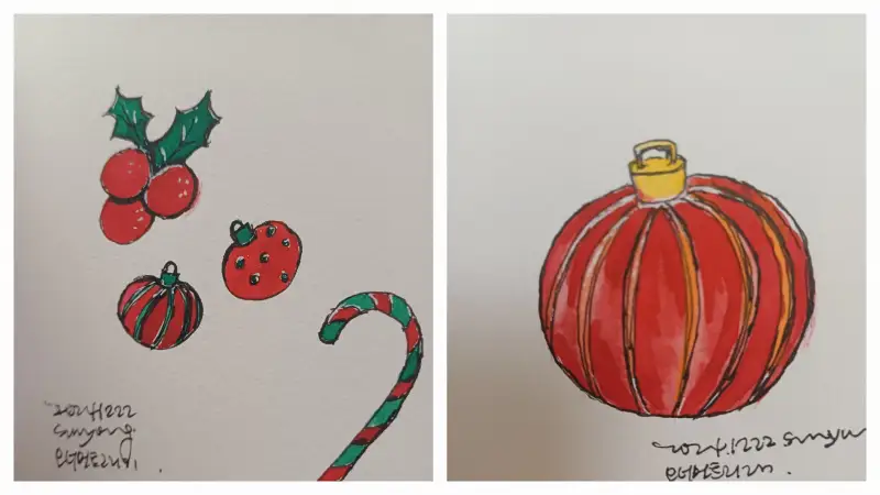 화방넷도로잉로그,드로잉로그4기,오너먼트그리기