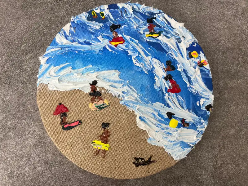 드로잉로그,나이프화,바다,여행