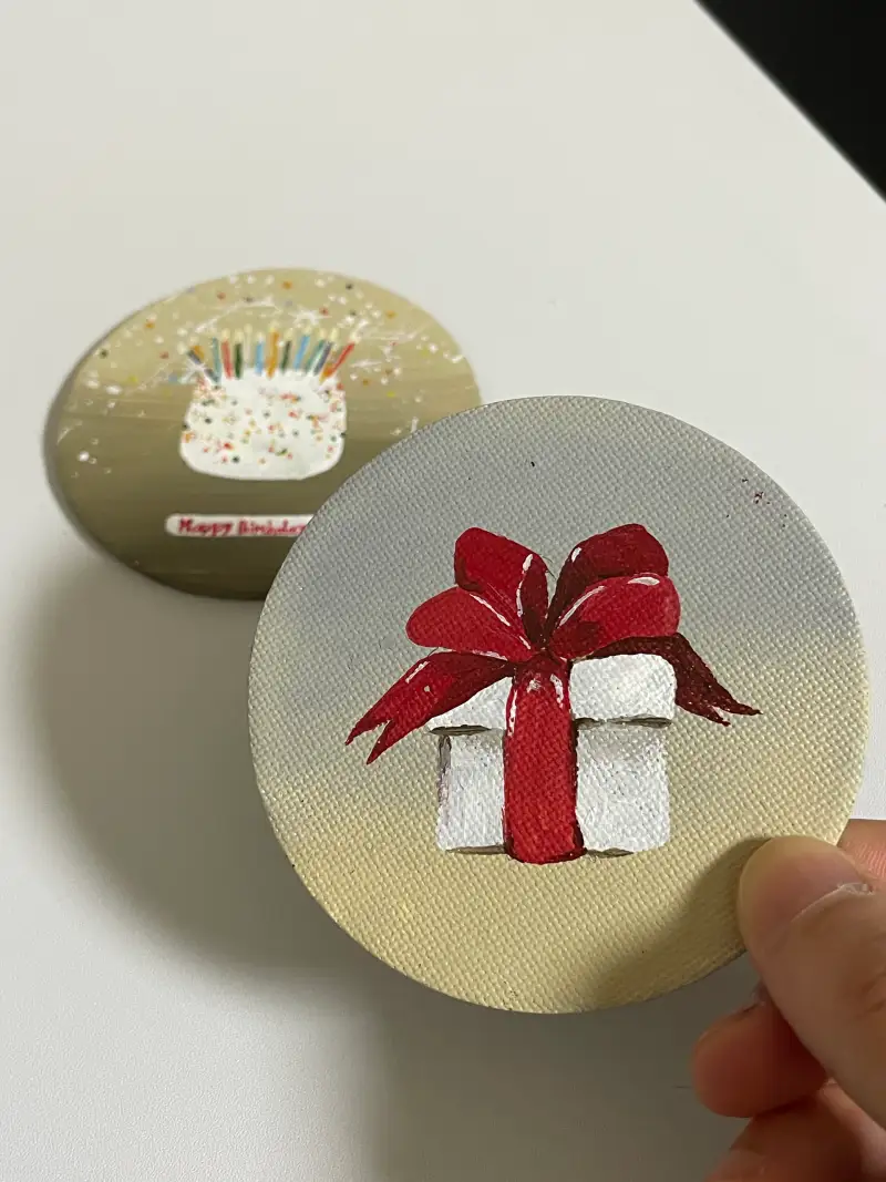 선물,화방넷드로잉로그,드로잉로그4기,챌린지,선물그리기,선물상자,아크릴페인팅,알파아크릴물감