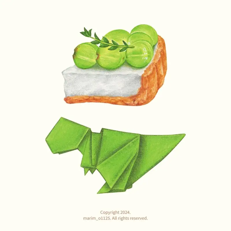 청포도,과일일러스트,종이접기