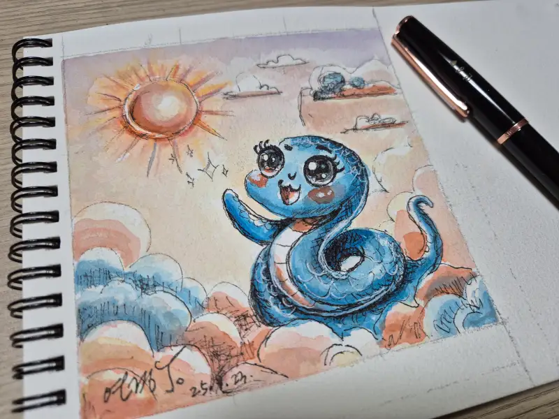 드로잉로그,5기,청사의해,새해,2025