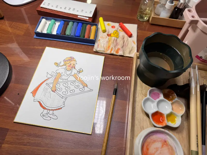 길상봉채12색,길상봉채,봉채,길상물감,길상,꽃접시도자파렛트,화방넷체험단,한국화물감