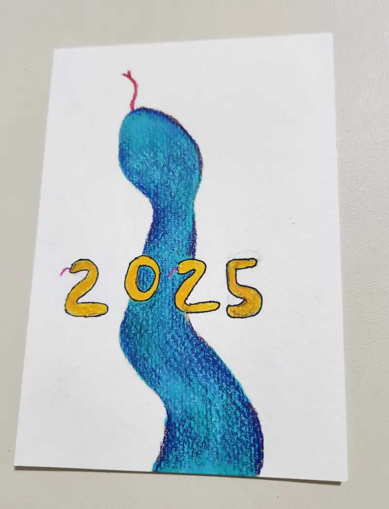 드로잉로그5기,화방넷드로잉로그,푸른뱀,2025,그림,1주차