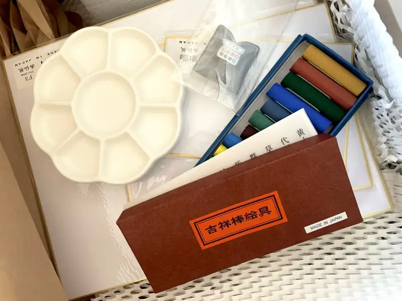 길상봉채,도자기팔레트,길상두방지,화방넷체험단,협찬,화방넷,동양화물감,길상,봉채,민화물감