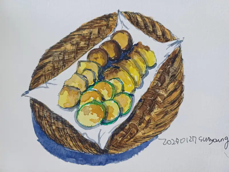 화방넷드로잉,2주차,설음식그리기