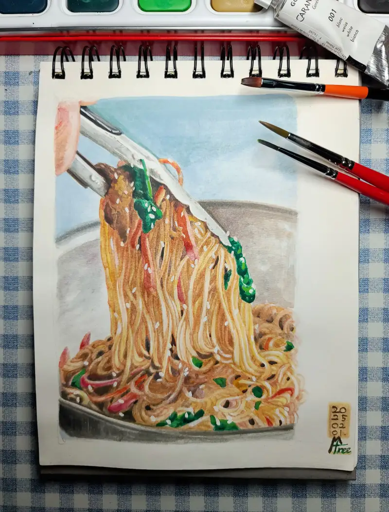 화홍붓,까렌다쉬과슈,고체물감