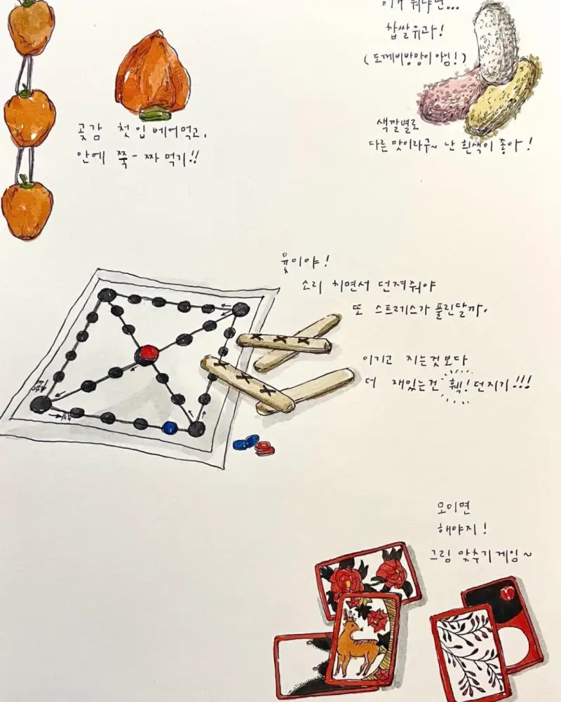 설날,명절음식,화방넷드로잉로그챌린지