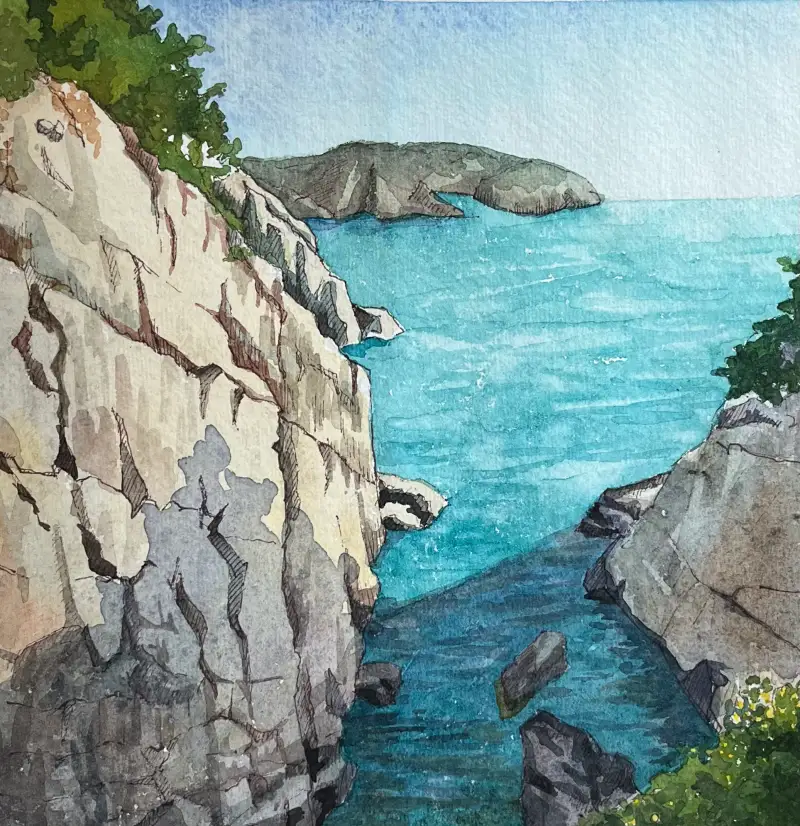 화방넷,화방넷드로잉로그,드로잉로그5기,수채화,풍경화,카디페이퍼,어반스케치,그림그리는습관