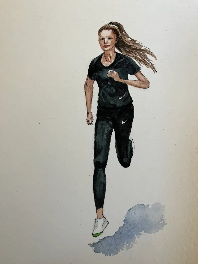 화방넷,화방넷드로잉로그,드로잉로그5기,버킷리스트,운동,수채화,그림그리는습관,조깅하는모습