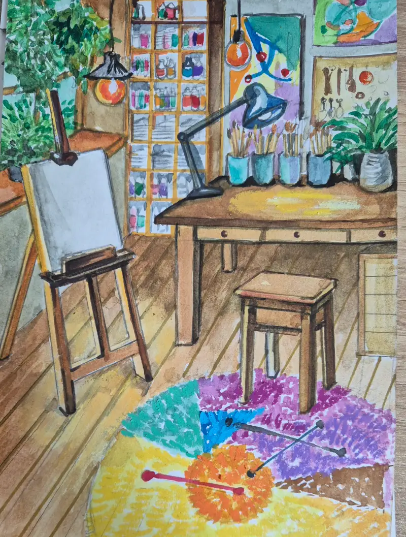 드로잉로그5기,수채화,버킷리스트,작업실