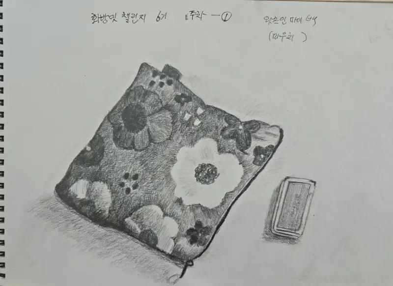 화방넷드로잉,화방넷드로잉로그,화방넷챌린지,왓츠인마이백,파우치