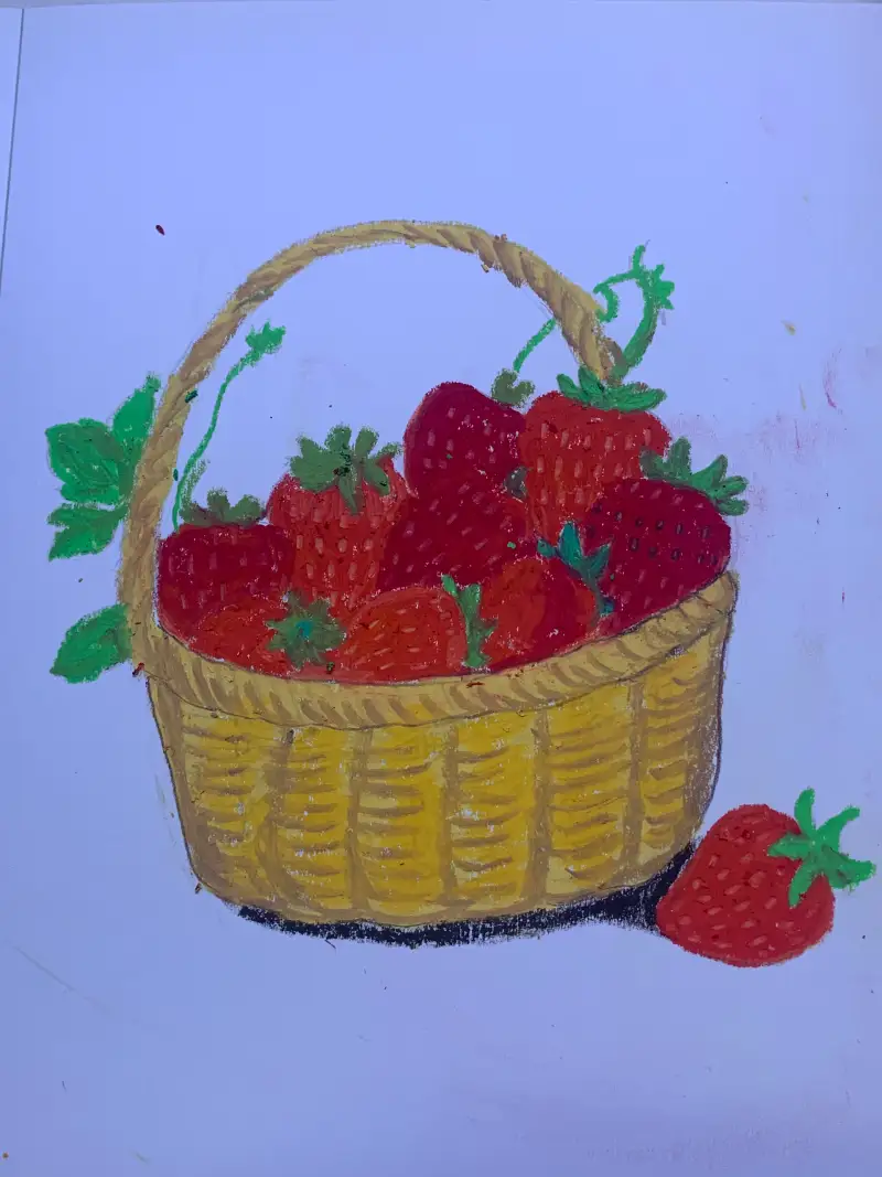 화방넷드로잉로그,오일파스텔,문교,딸기