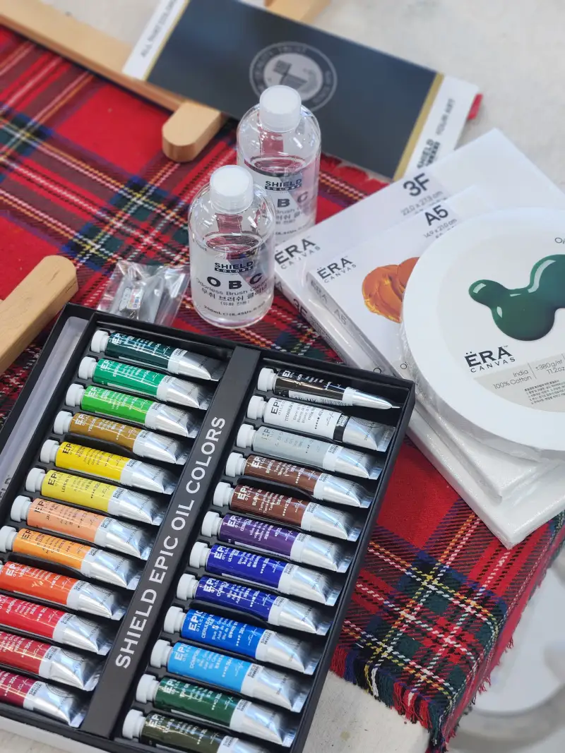 쉴드에픽유화물감,유화물감세트,협찬,화방넷,화방넷체험단,쉴드,캔버스,쉴드에라캔버스,에라캔버스,쉴드유화물감,유화물감,붓세척제